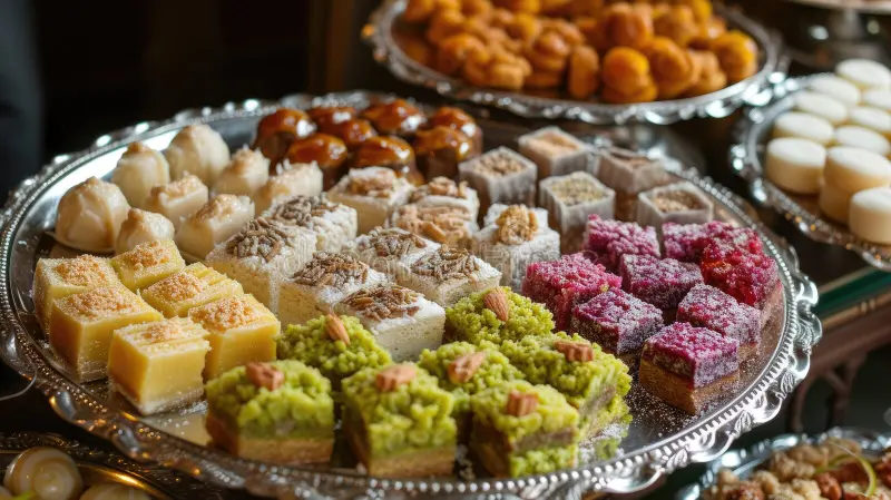 assorted-arabic-sweets-platter-close-up-variety-traditional-ornate-plate-desserts-baklava-middle-east-ramadan-306288815